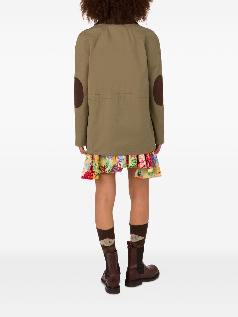 corduroy-collar utility jacket - 3