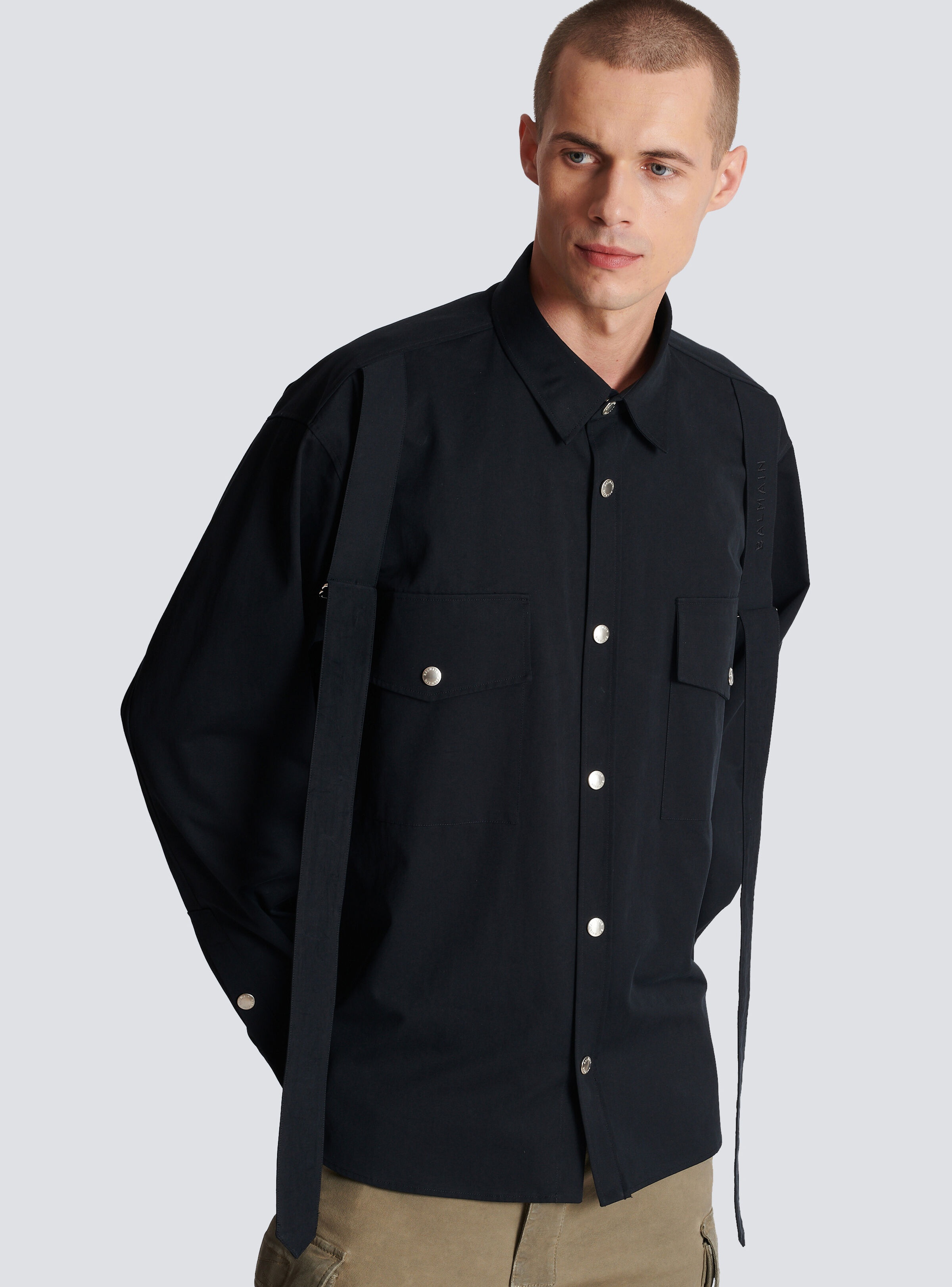 Cotton shirt with strap - 6