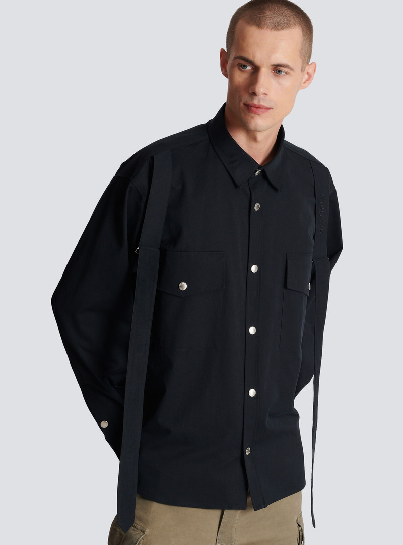Cotton shirt with strap 6
