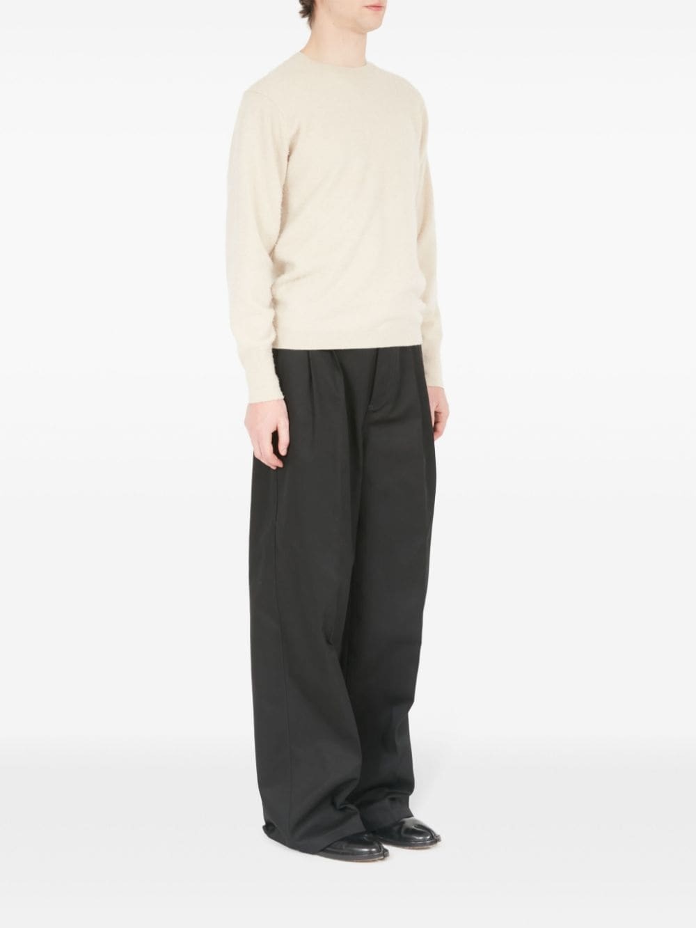 crew-neck cashmere-cotton jumper - 3