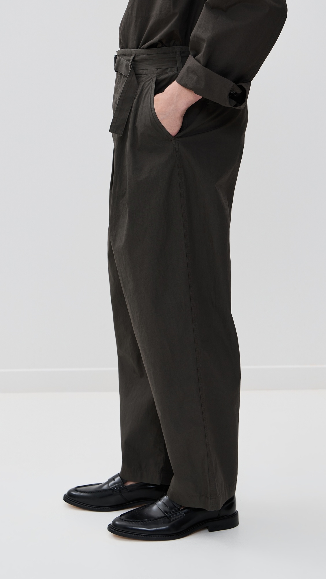 Belted Pleated Pants - 4