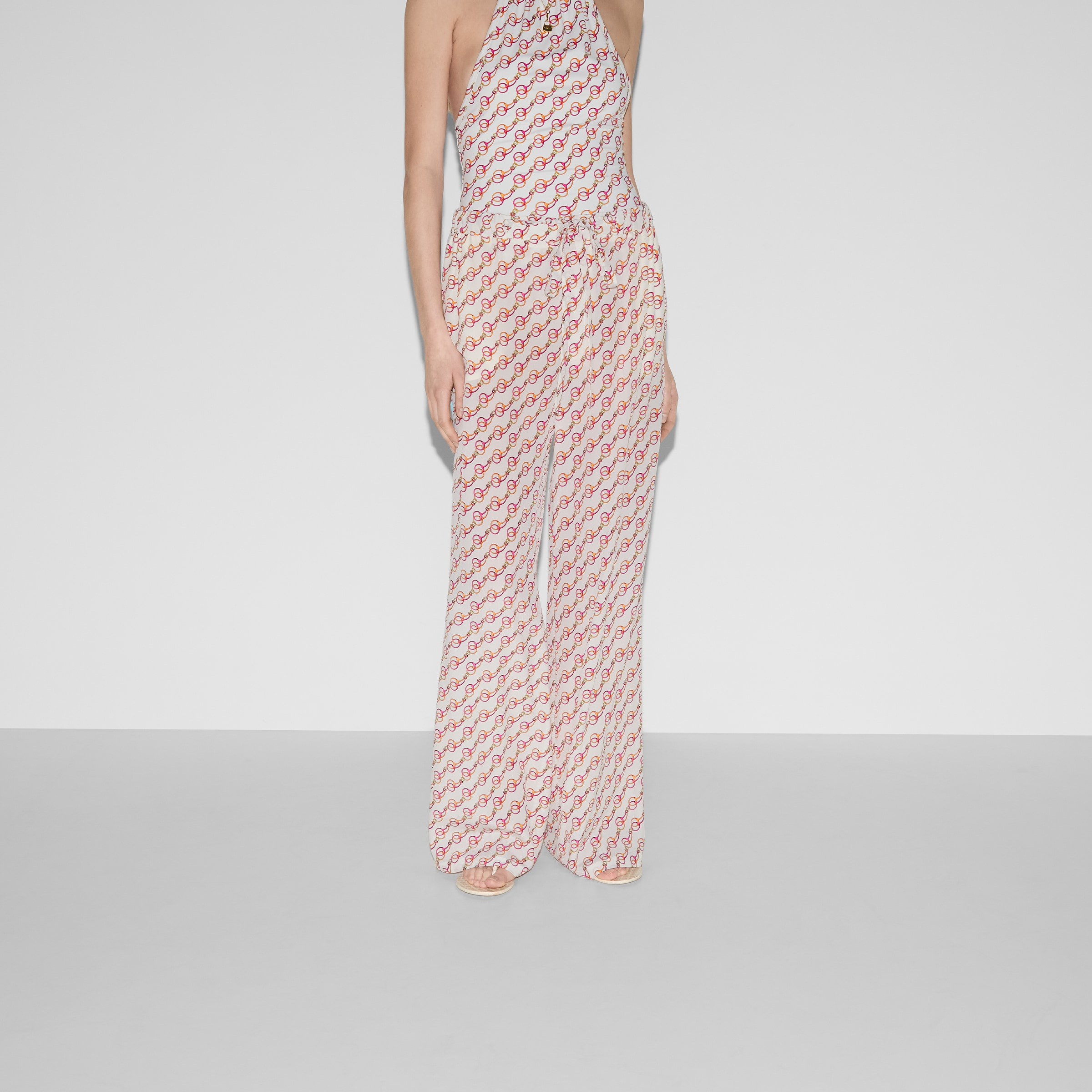 Printed silk pants - 3