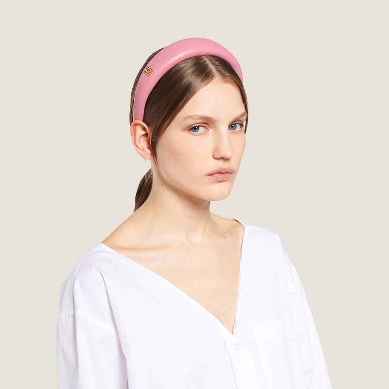 Miu Miu Nappa leather headband outlook