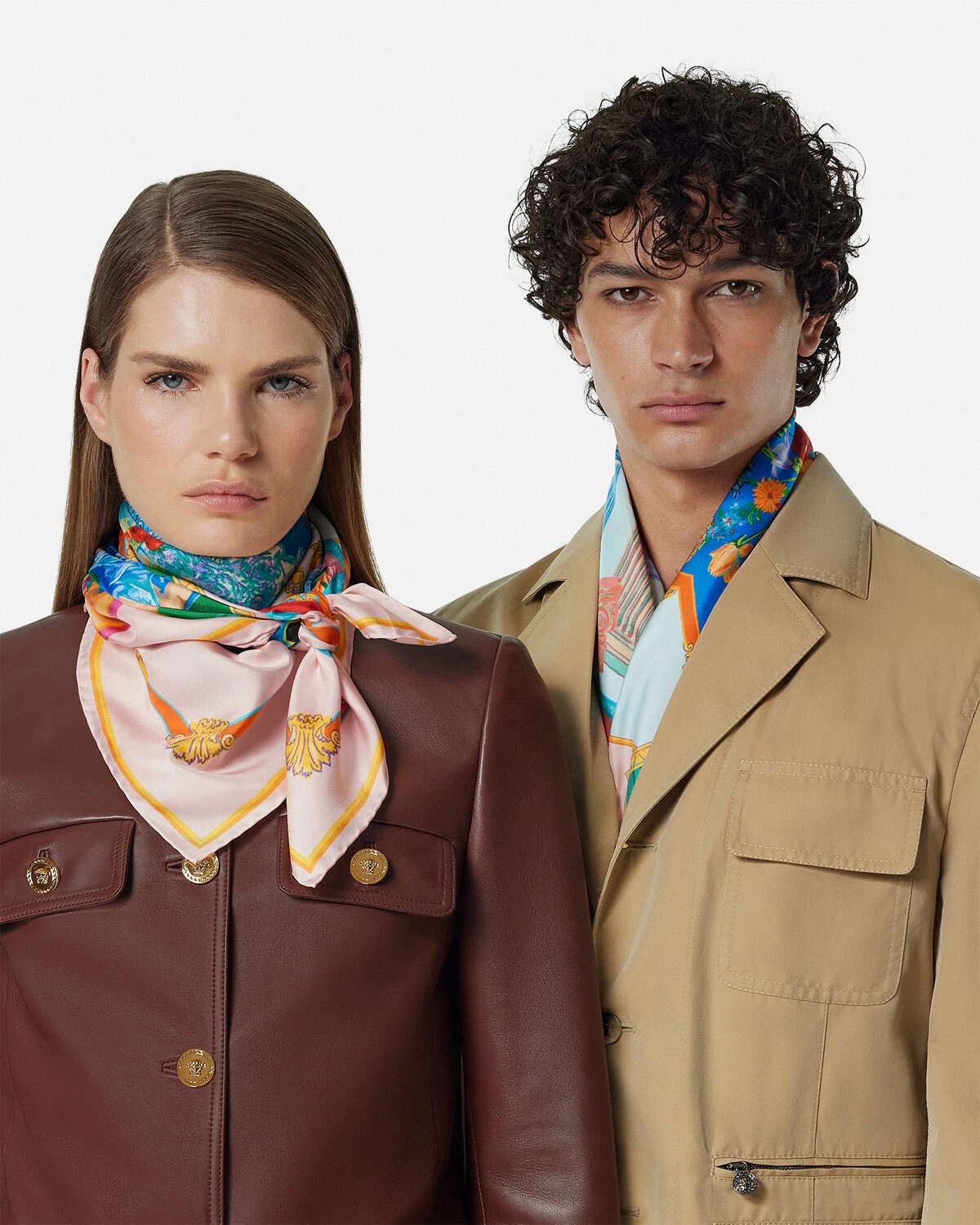 Versace Gallery Large Silk Foulard 35.4" - 3