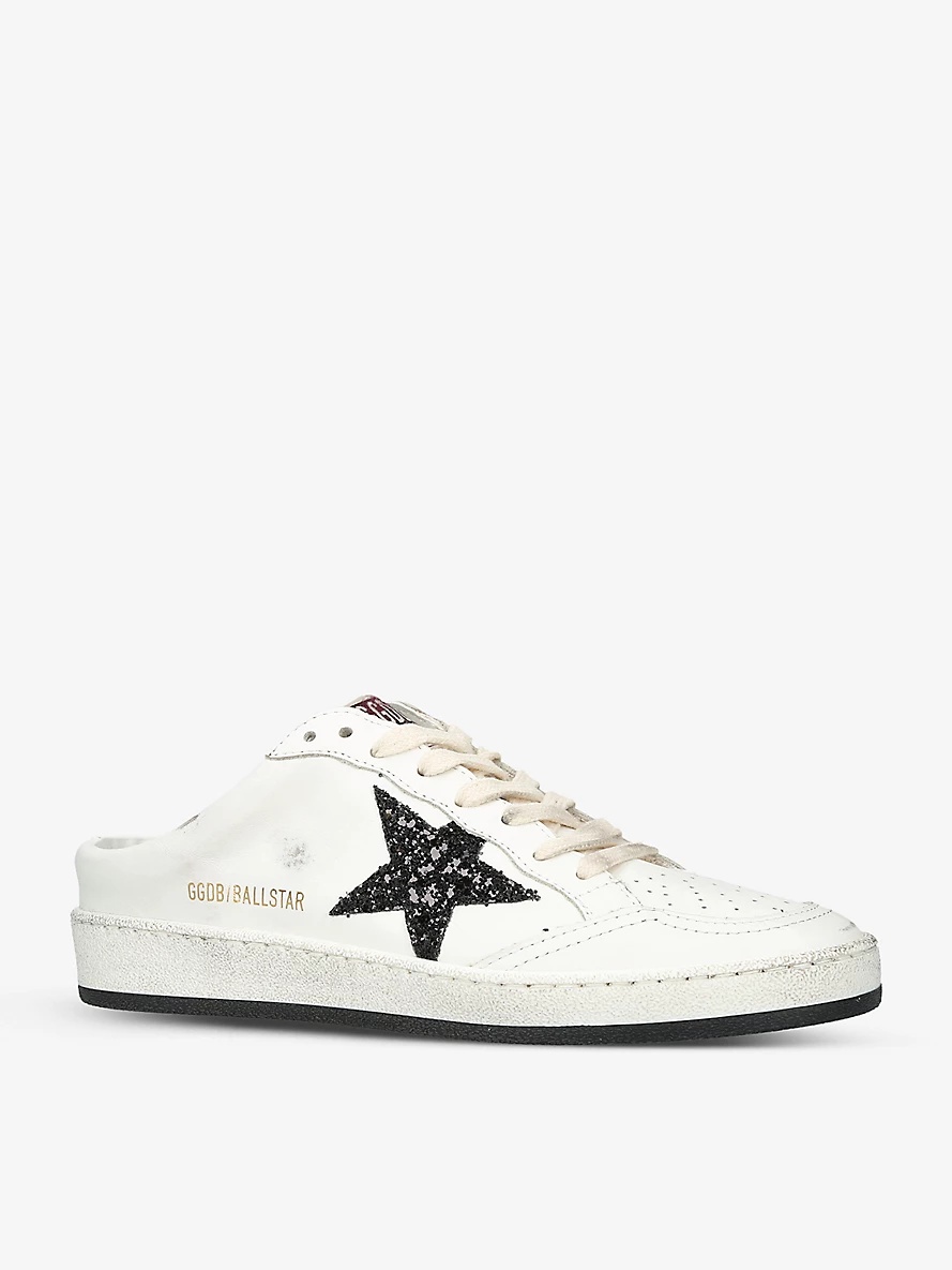 Ballstar 10283 logo-print faux-leather low-top slip-on trainers - 3