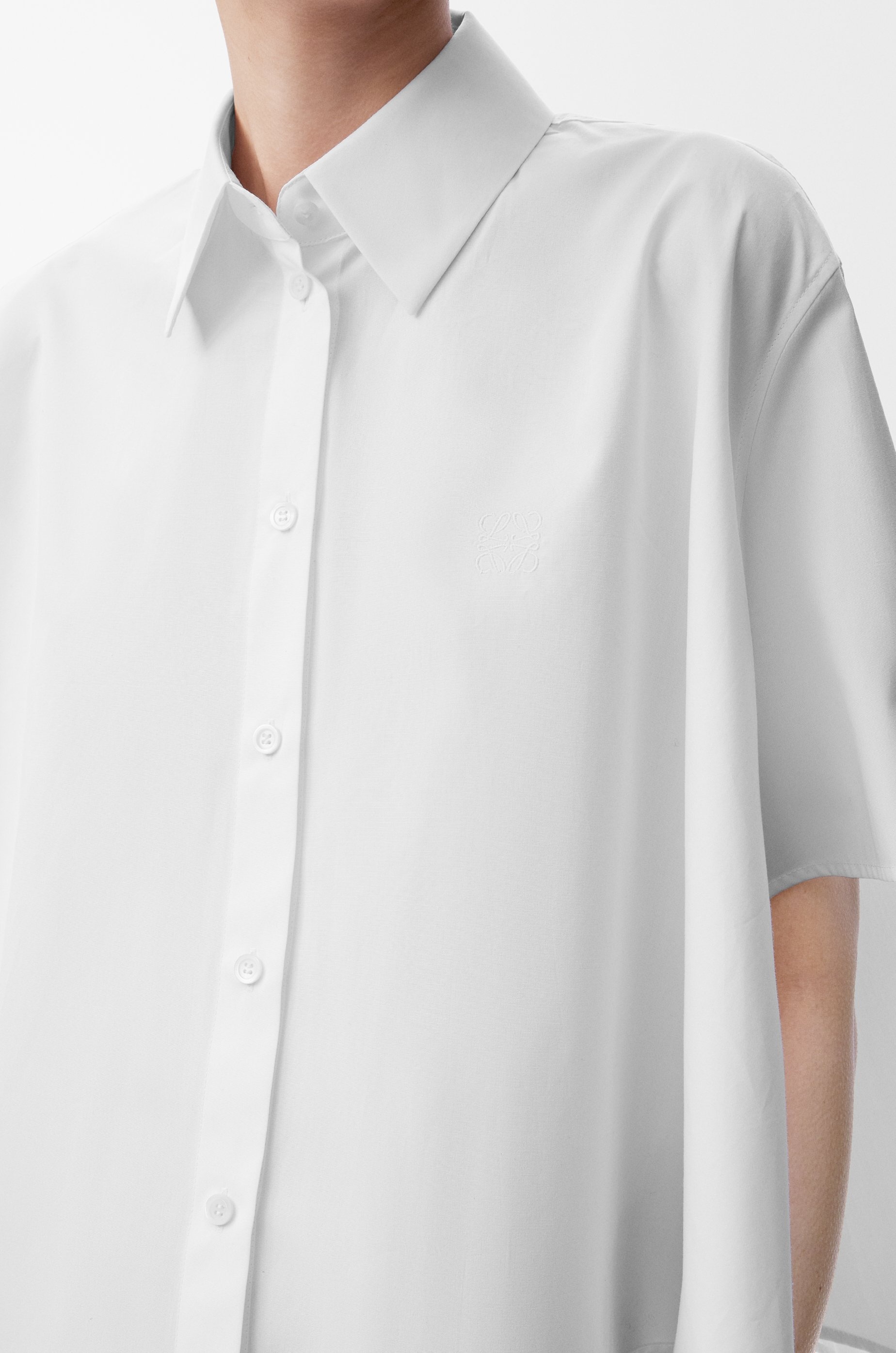 Short sleeve trapeze shirt in cotton - 5