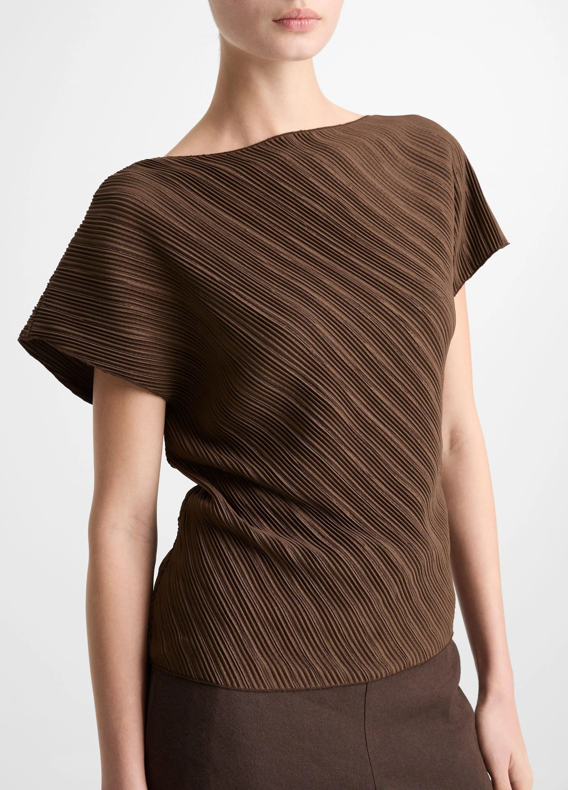 Diagonal Pleated Top - 1