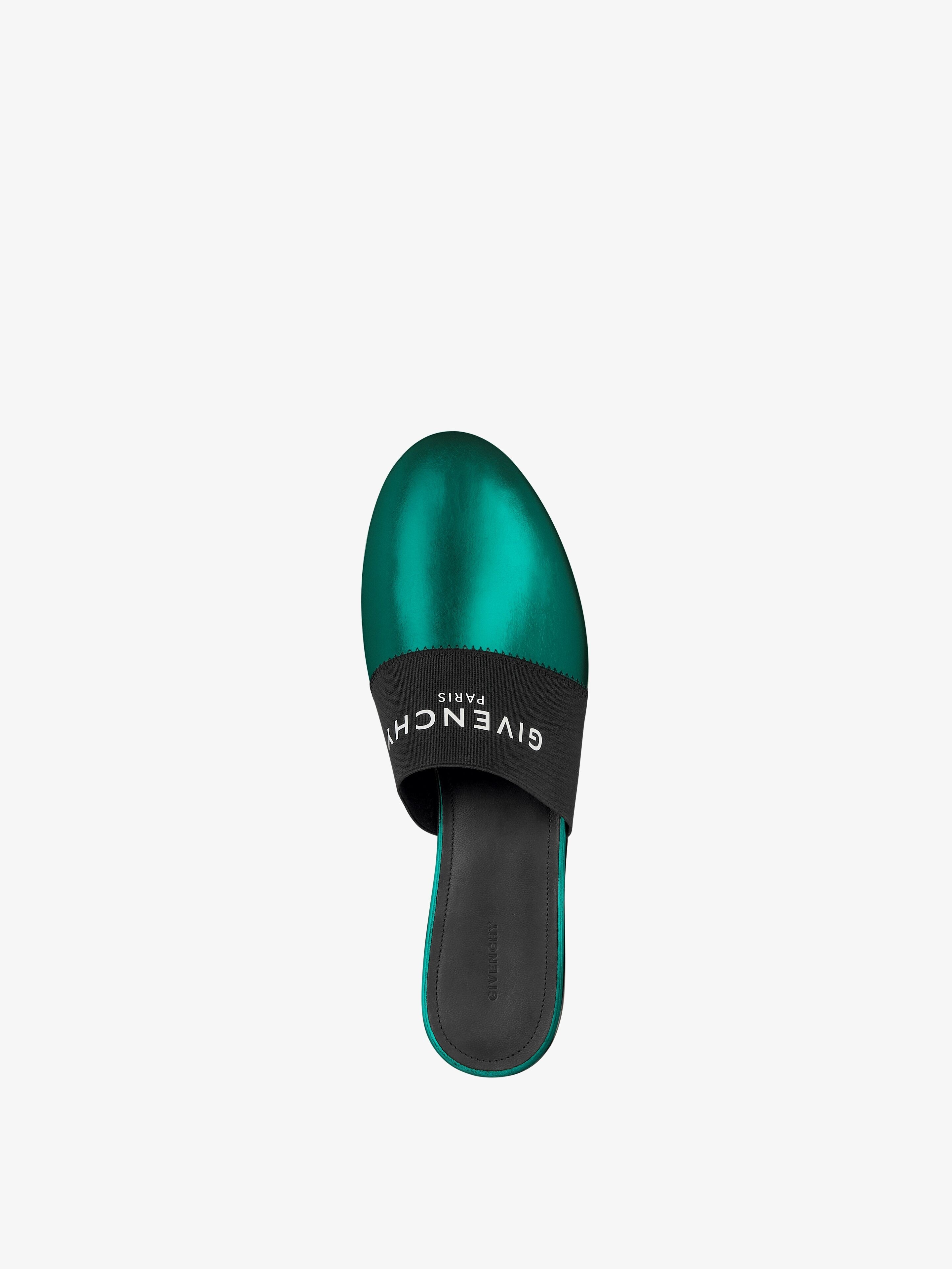 BEDFORD FLAT MULES IN LAMINATED LEATHER - 4