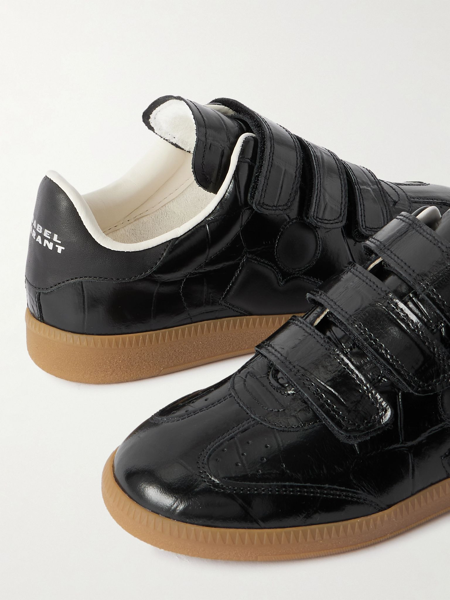 Beth croc-effect leather sneakers Black - 4