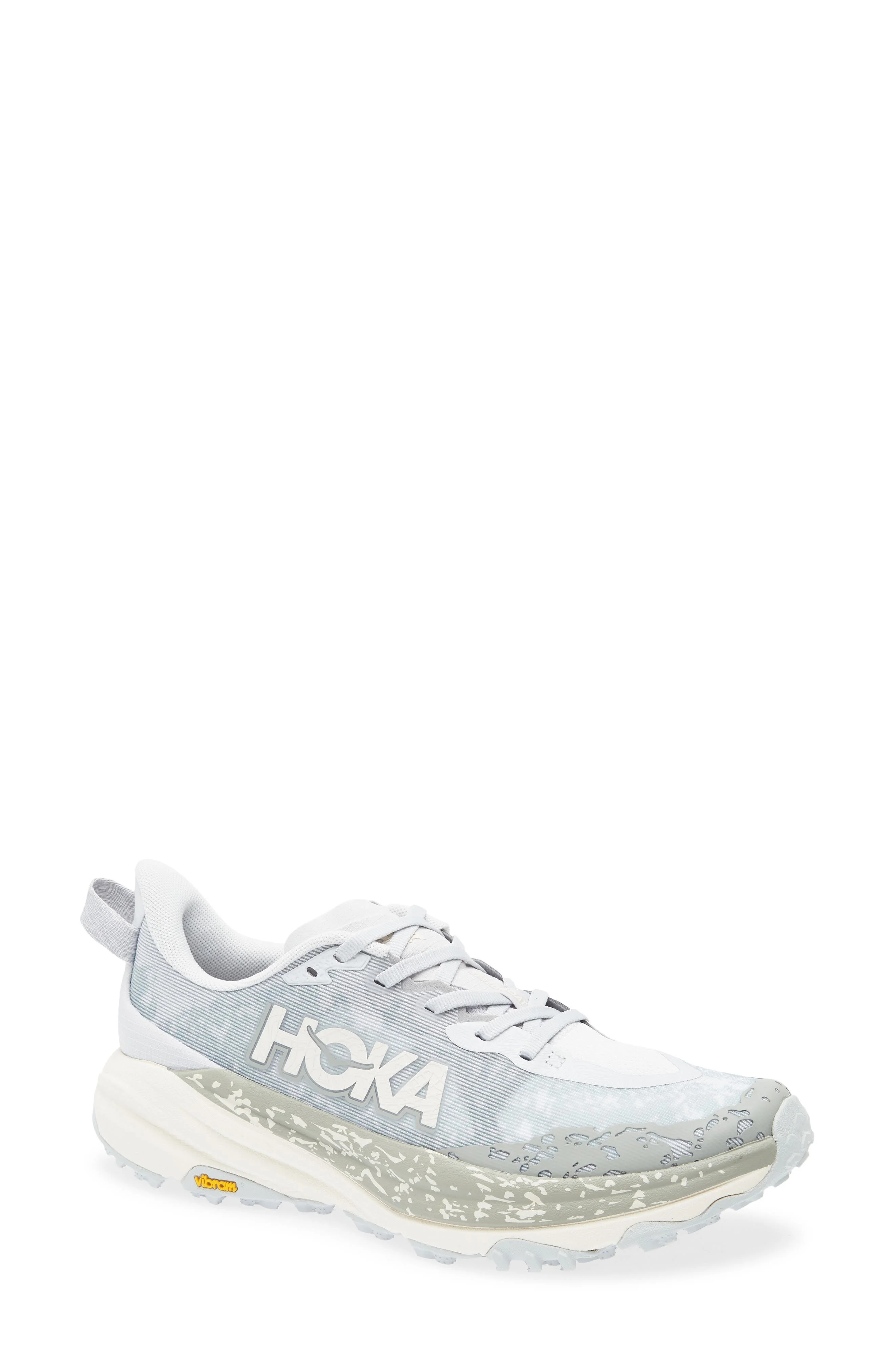 HOKA Speedgoat 6 Trail Running Shoe in Cosmic Grey /Alabaster at Nordstrom - 1
