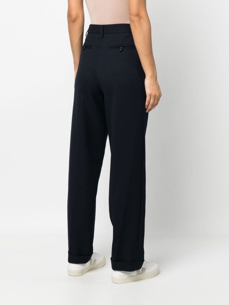 high-waisted straight-leg trousers - 4