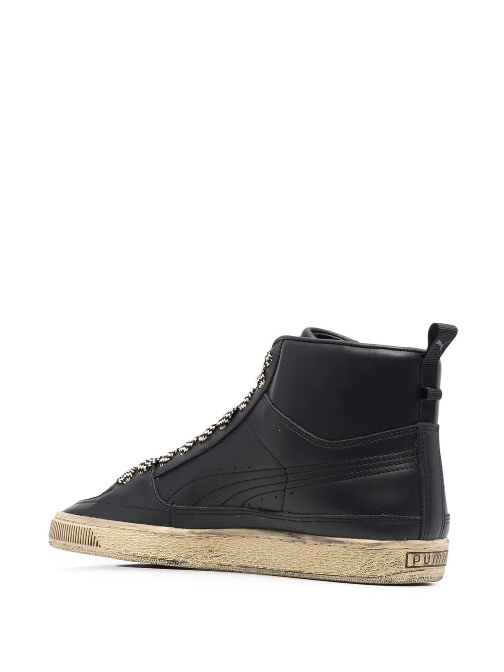 logo-embossed high-top sneakers - 3