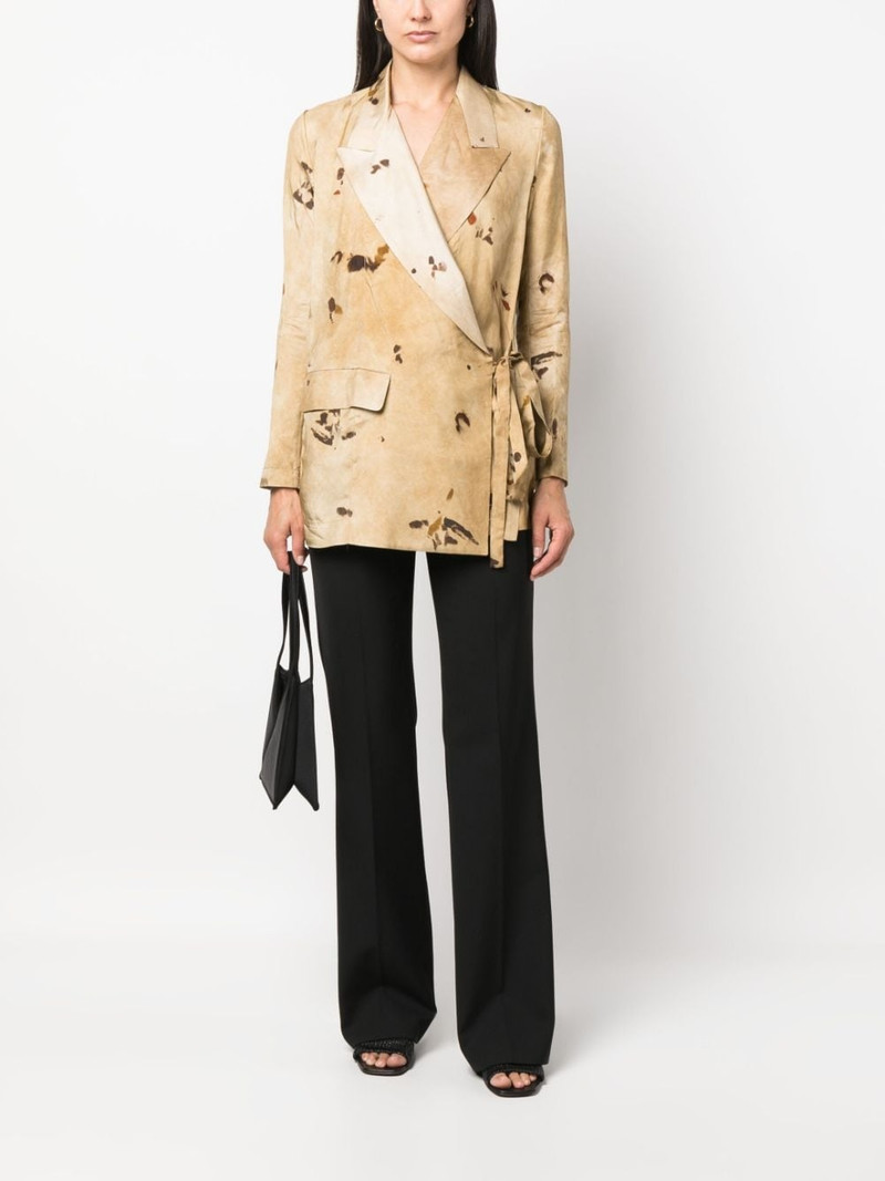 UMA WANG graphic-print side-fastening blazer outlook