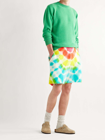 The Elder Statesman Burst Wide-Leg Tie-Dyed Cashmere Shorts outlook