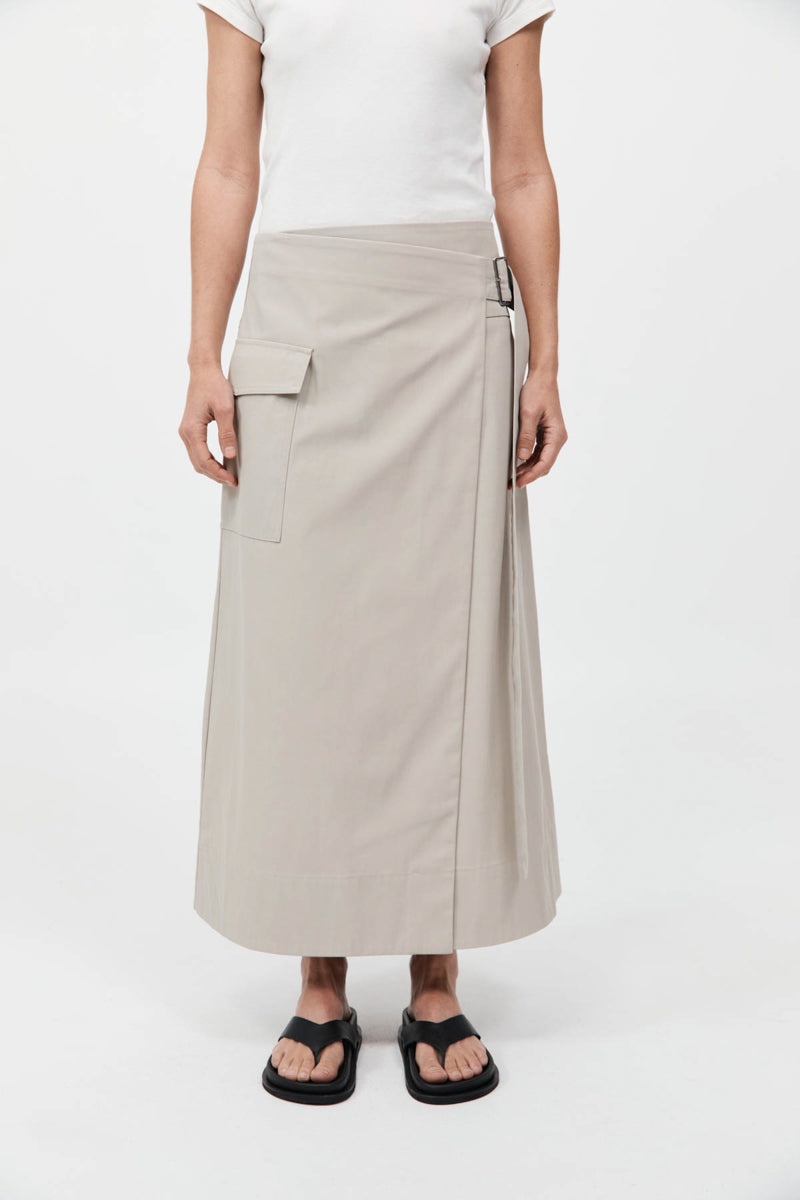 Utility Wrap Skirt - Creme - 3