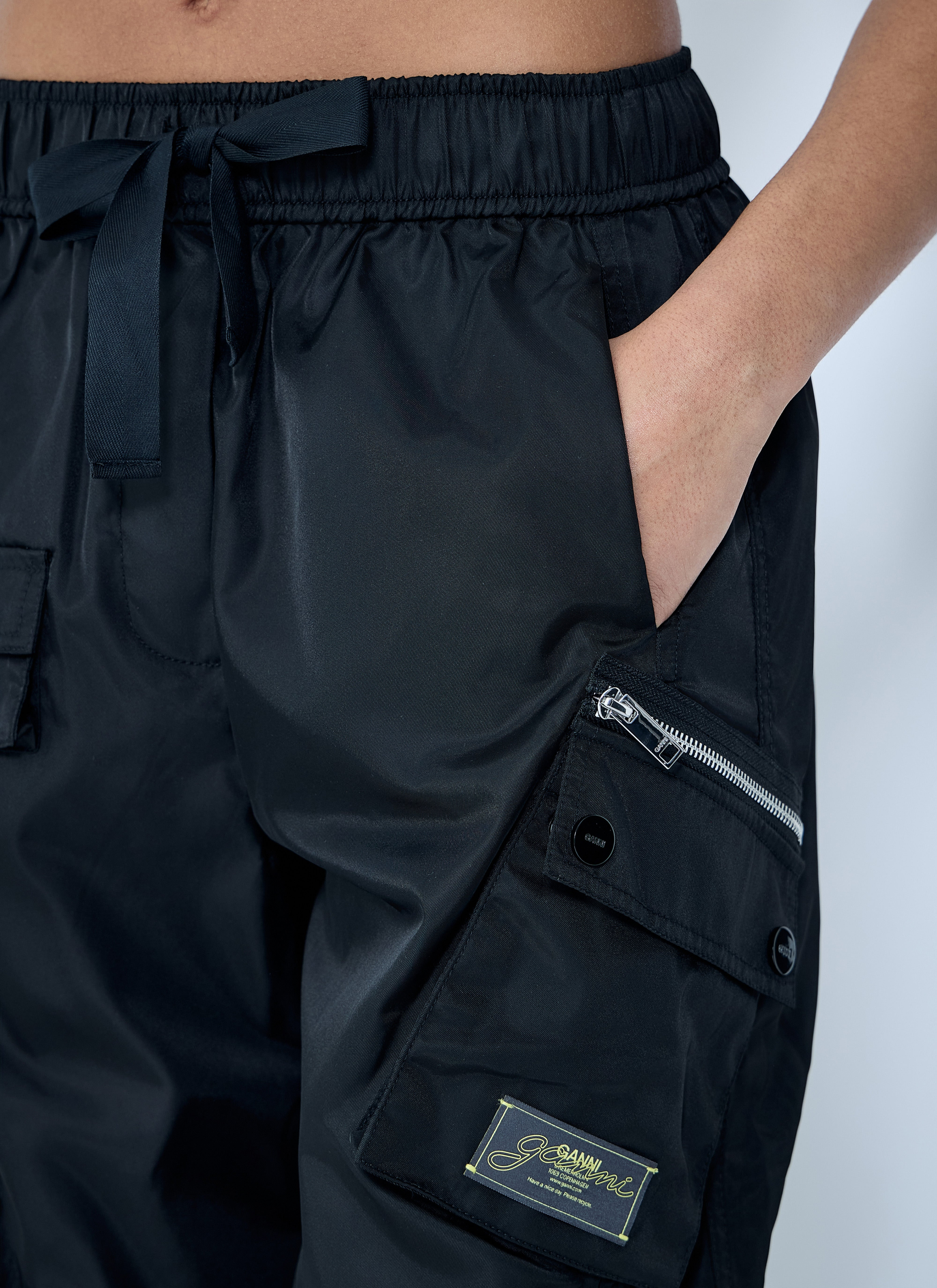 Ganni Women Duchesse Cargo Pants - 5