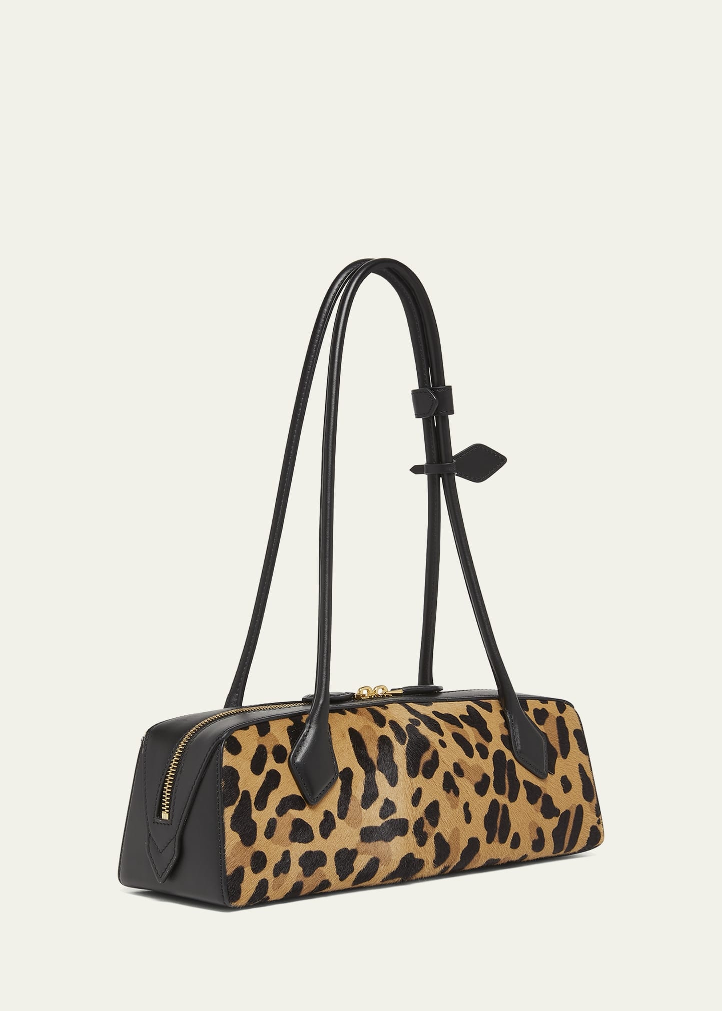 Le Teckel Medium Shoulder Bag in Leopard Calf Hair - 3