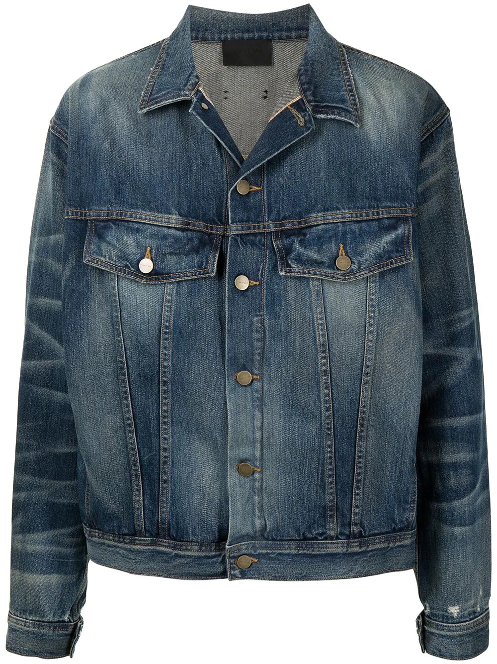 faded denim jacket - 1