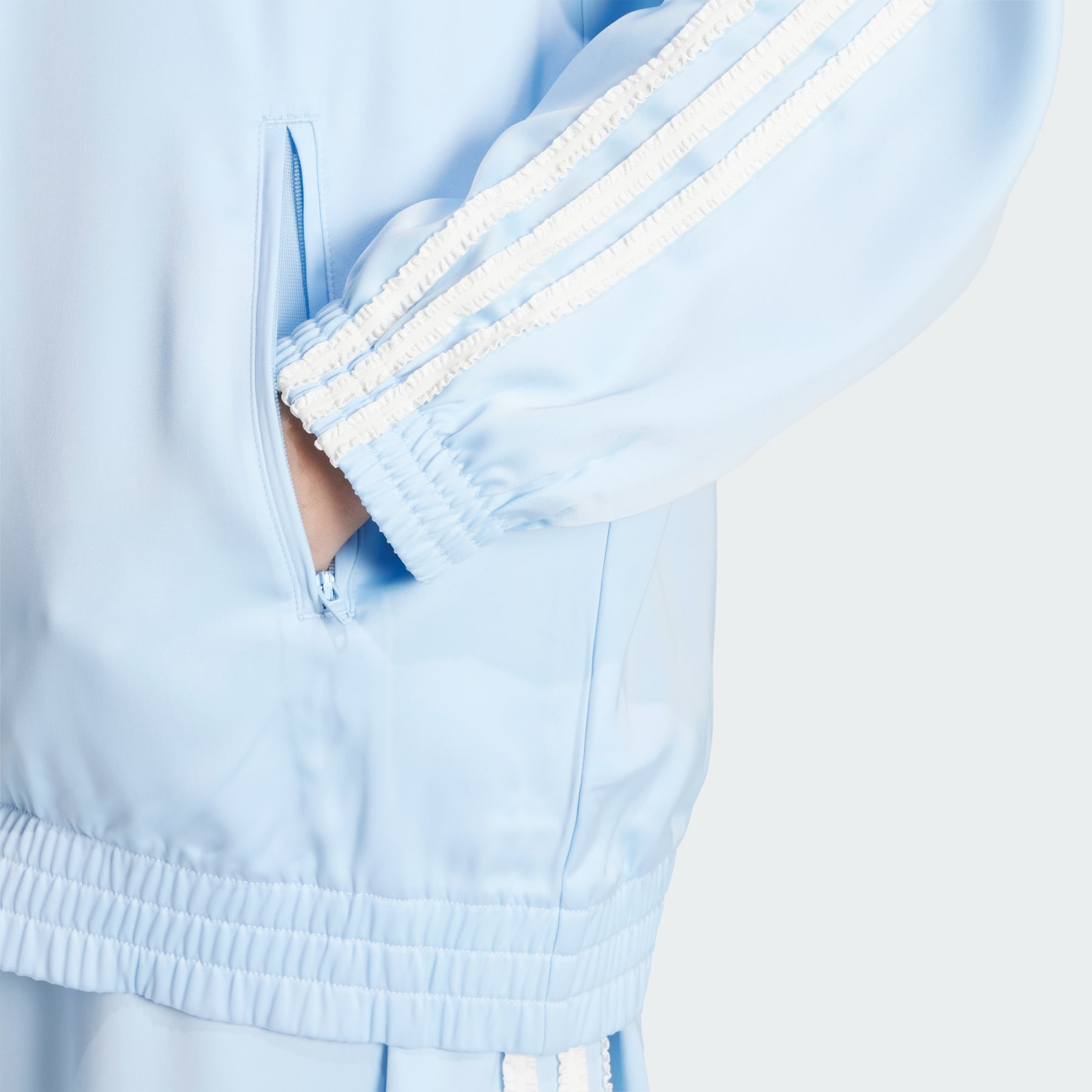 adidas Originals Satin Ruffle 3-Stripes Firebird Track Jacket - 5
