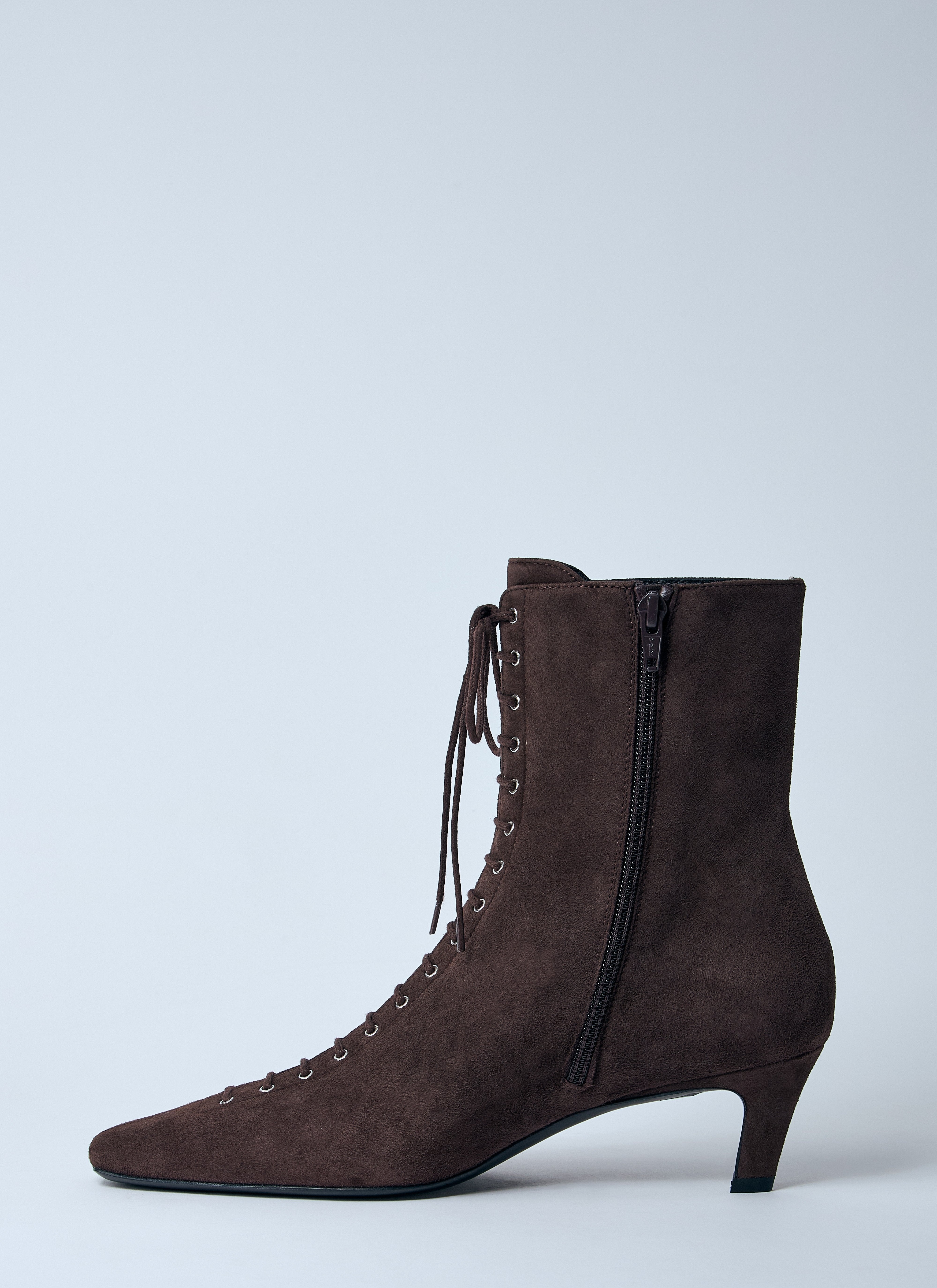Toteme Women Suede Lace-Up Boots - 4