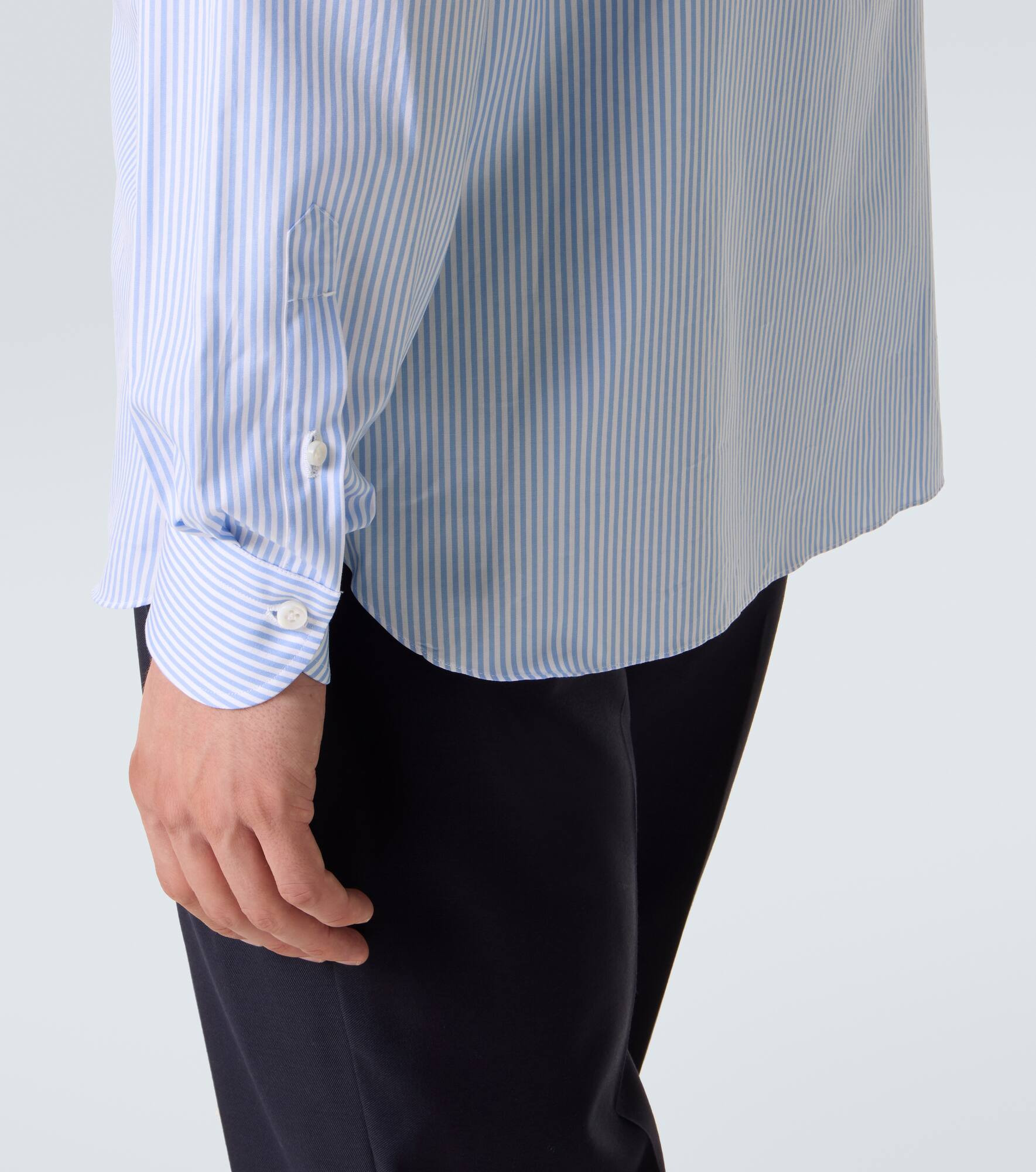 Striped cotton poplin shirt - 6