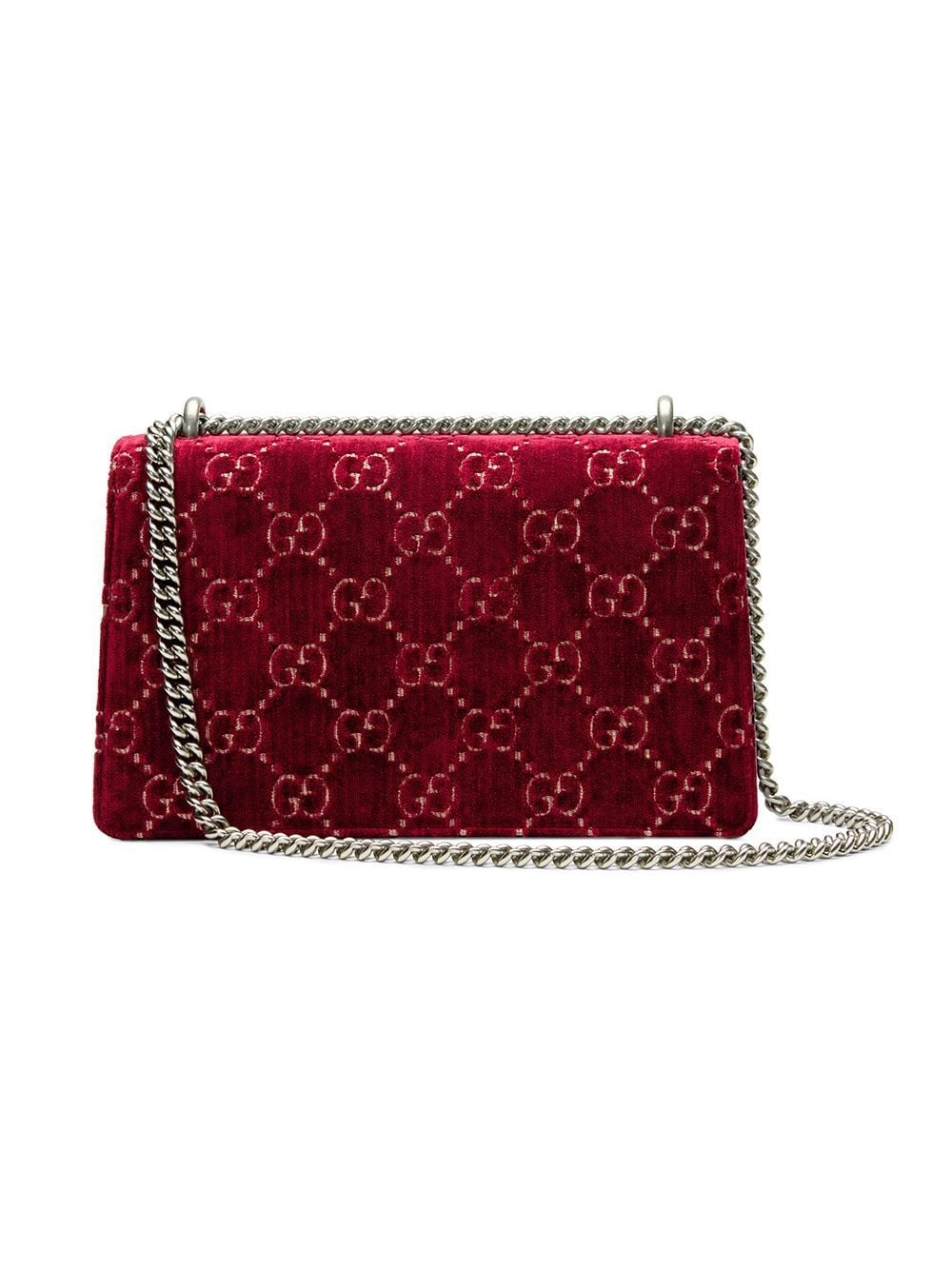 red Dionysus GG velvet small shoulder bag - 3