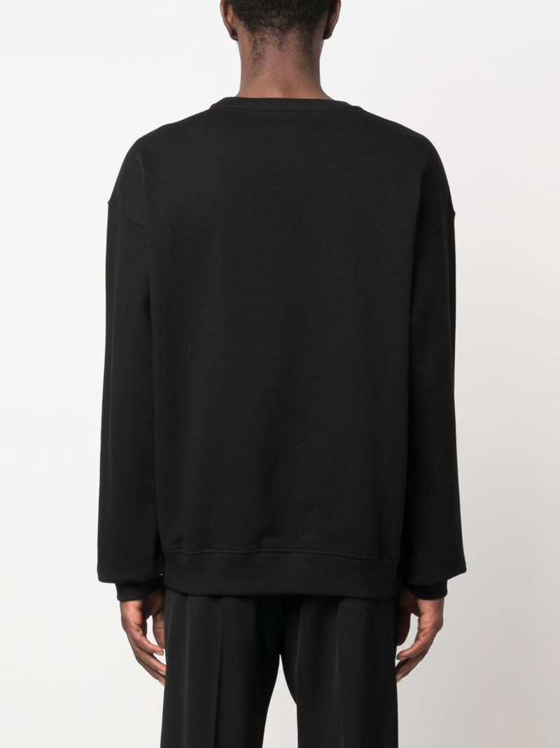 Medusa Flame-embroidered cotton sweatshirt 4