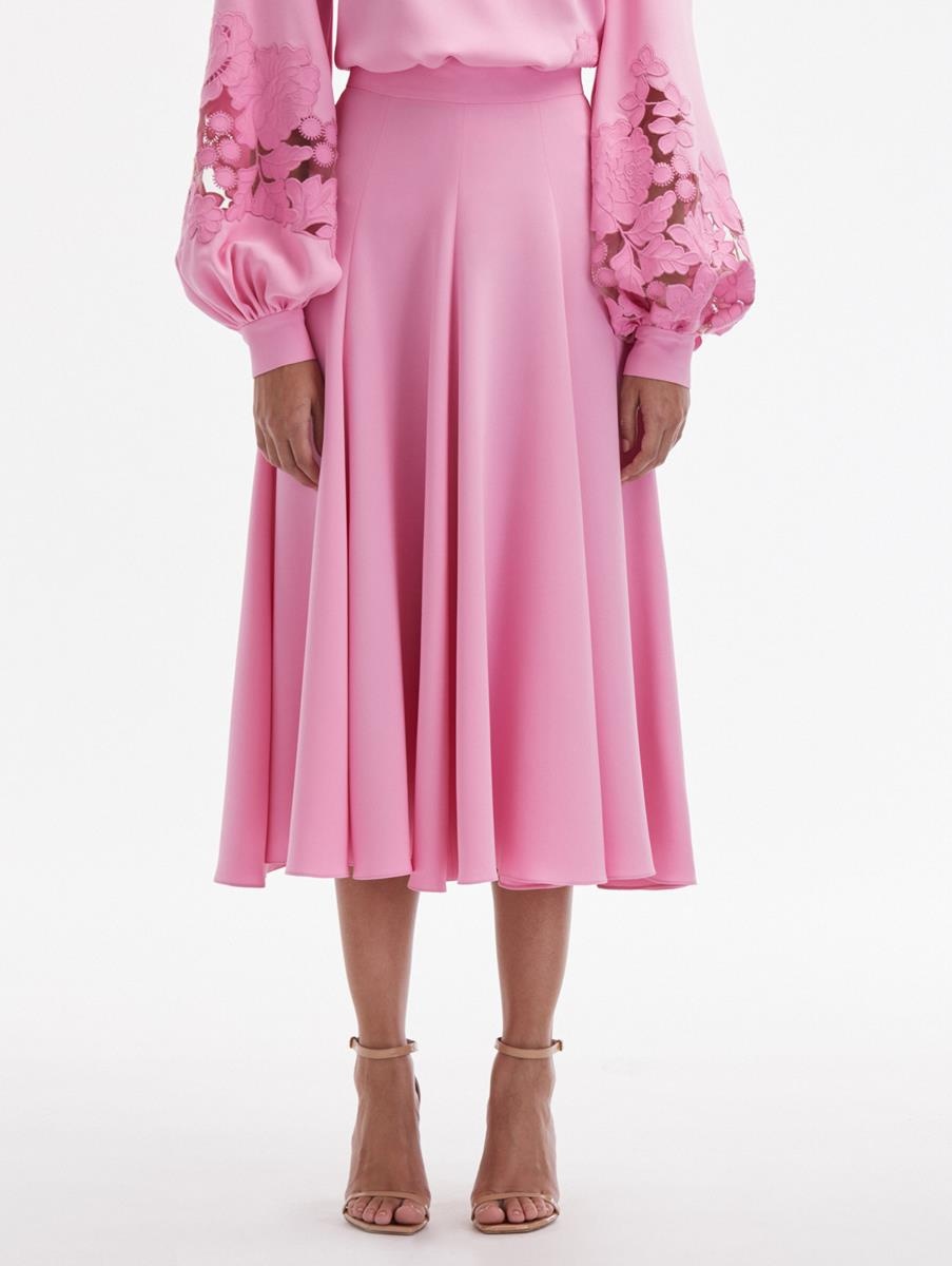 SILK GEORGETTE MIDI SKIRT - 3