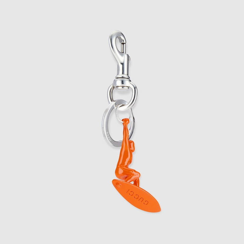 GUCCI Engraved surfer keychain charm outlook