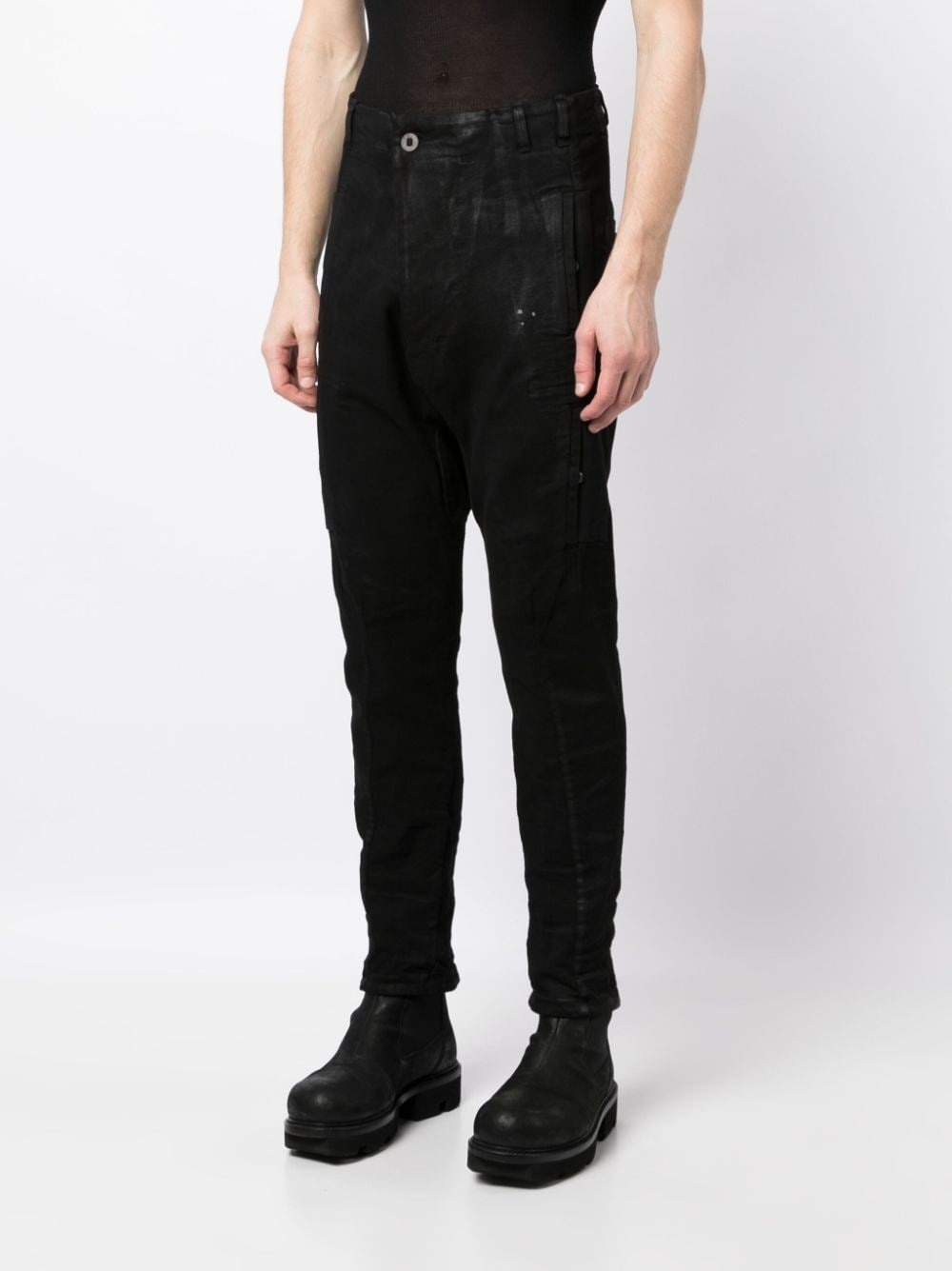 faded slim-cut jeans - 3