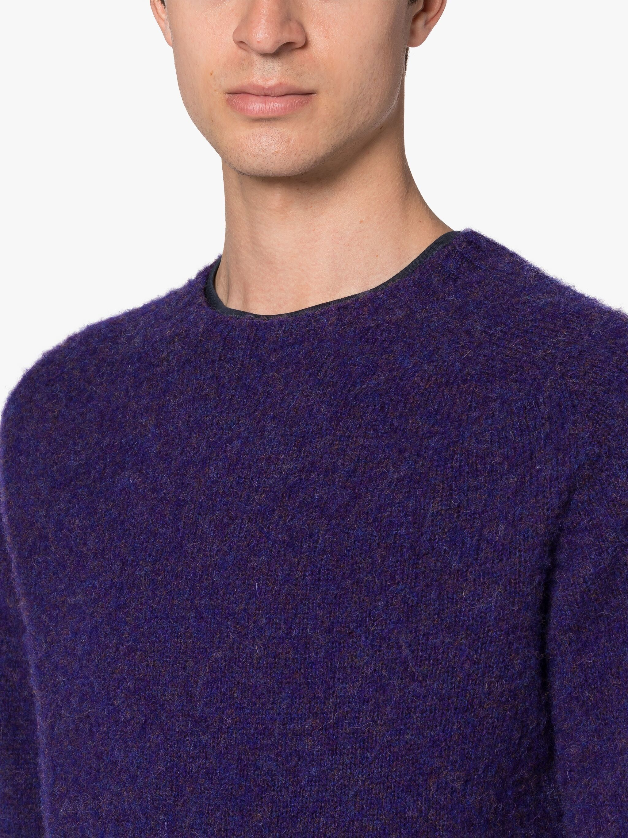HUTCHINS VIOLET WOOL CREWNECK SWEATER - 5