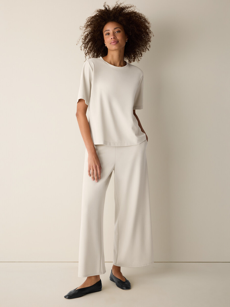 EILEEN FISHER Lightweight Ponte Wide-Leg Pant outlook