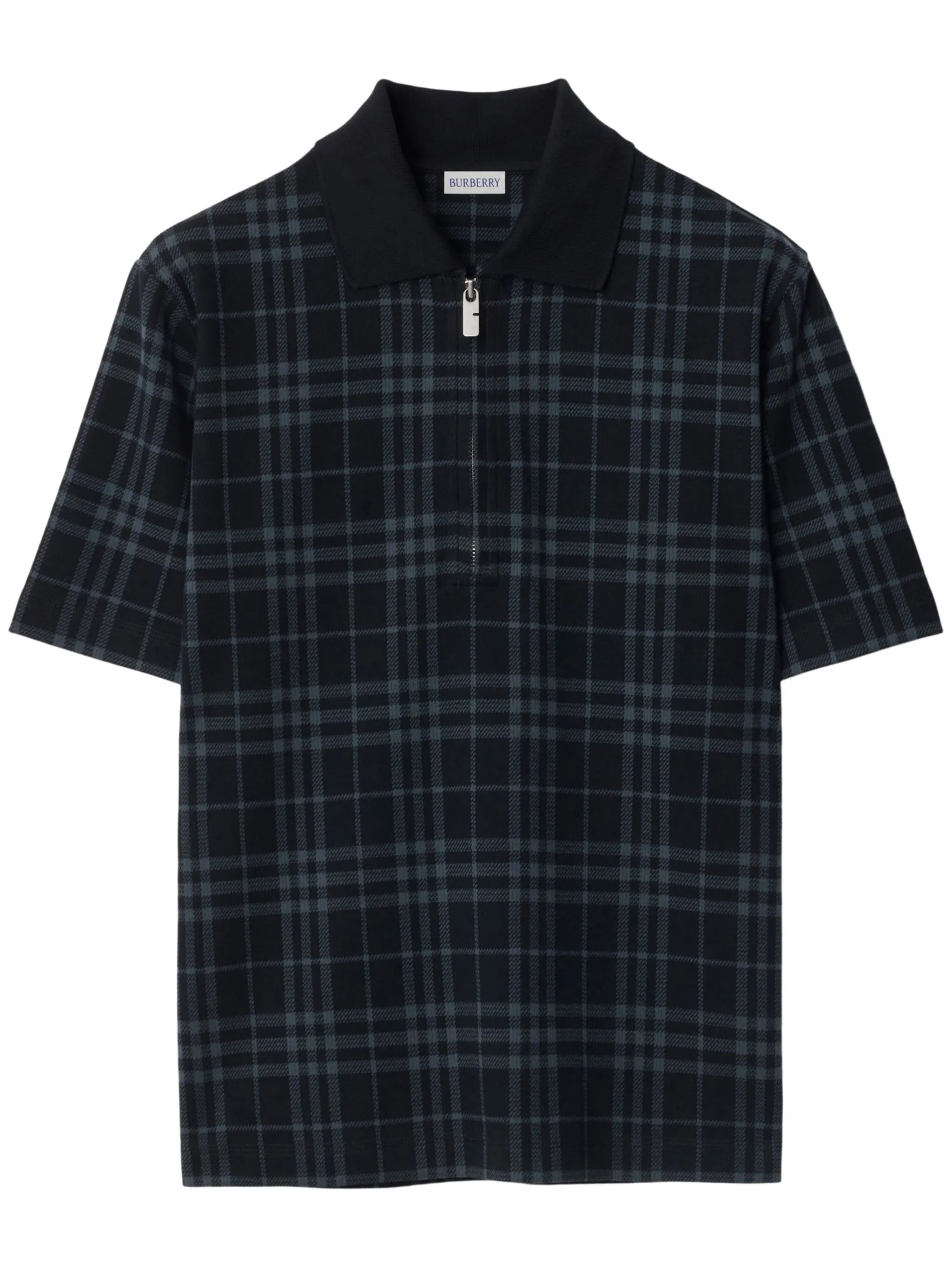 checked polo shirt - 1