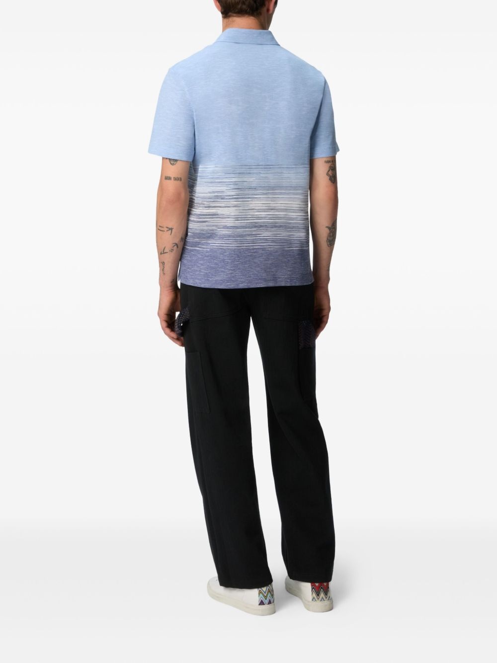 intarsia-knit polo shirt - 3