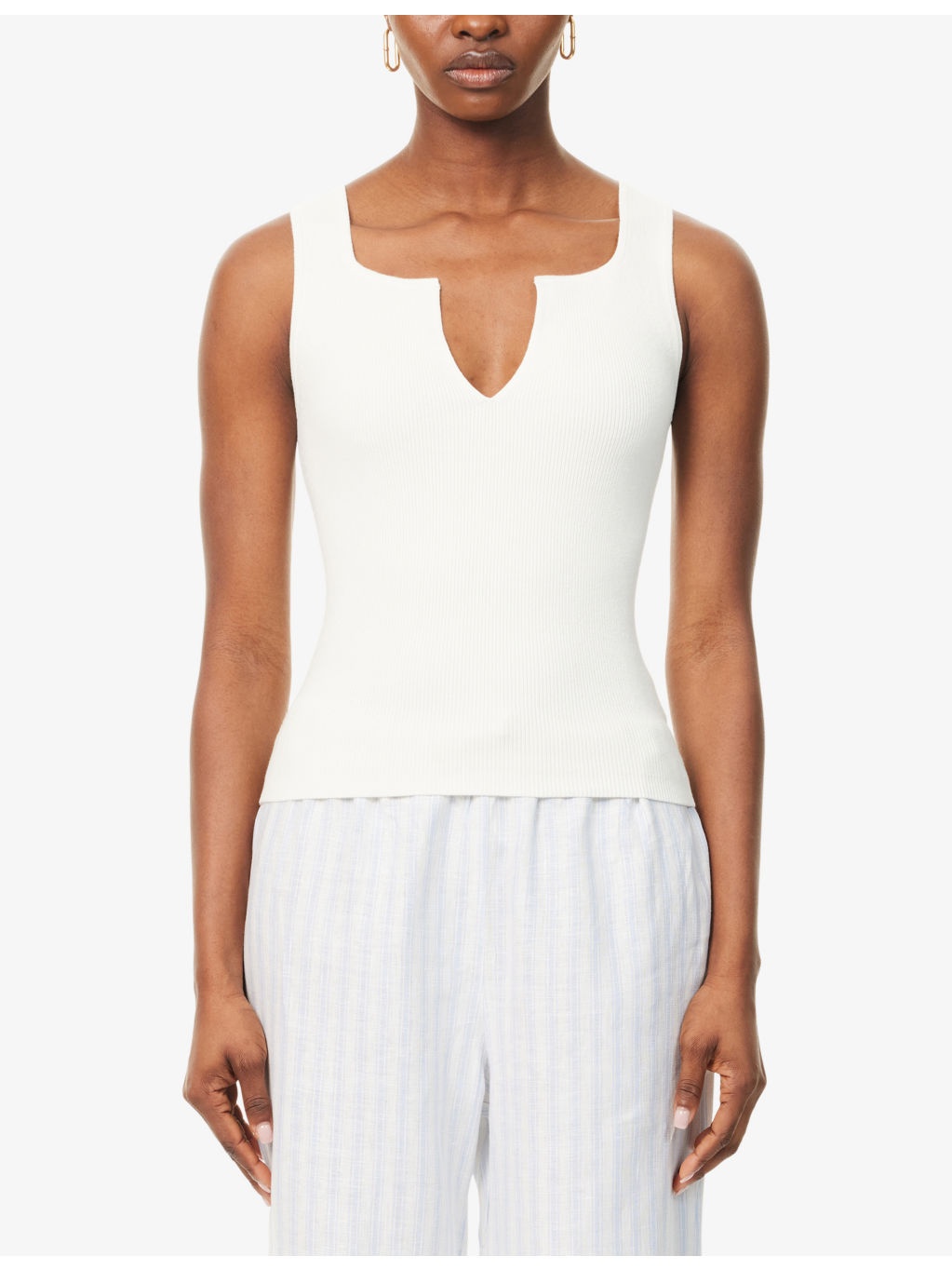 Rylie Slim-Fit Knitted Tank Top - 3