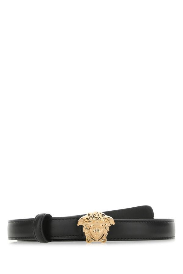 Black leather belt - 1