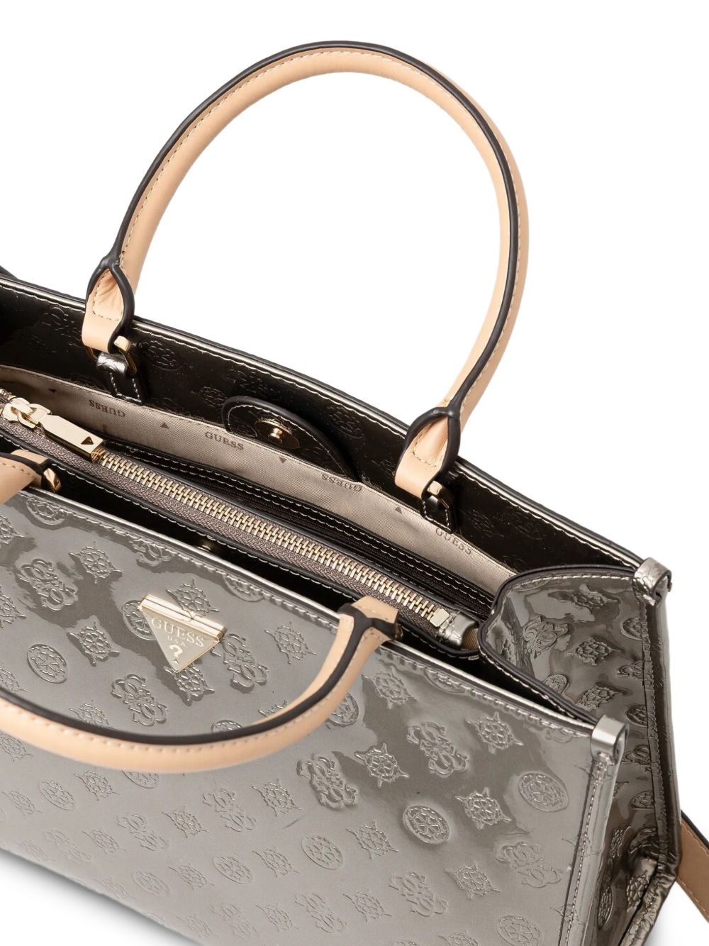 Arnela logo-debossed structured handbag - 3