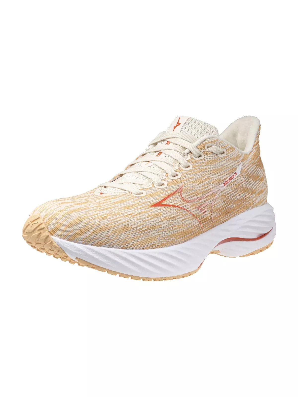 Wave Rider 28 "Pristine/Spicy Orange" Women's Running Shoe - 3