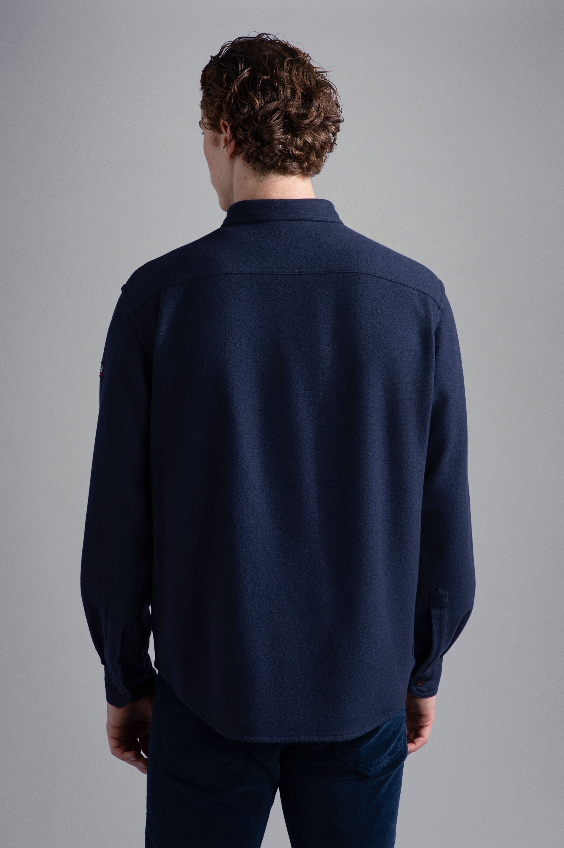 GARMENT DYED WOOL OVERSHIRT - 4