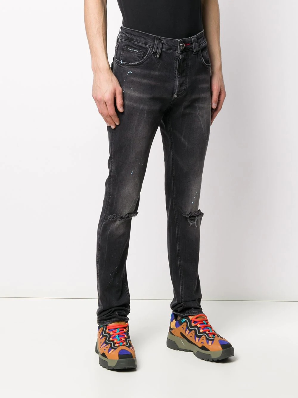 paint splash effect jeans - 3