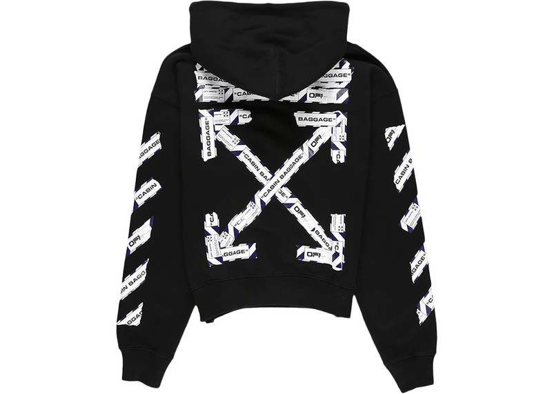 Off-White OFF-WHITE Airport Tape Arrows Diag Over Hoodie Black/Multicolor outlook