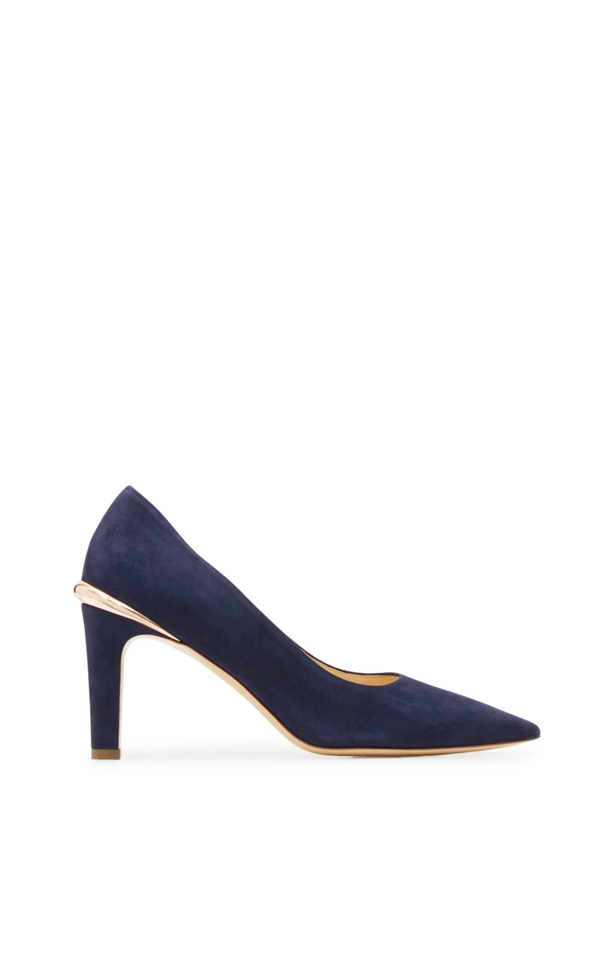 Edwina High Heel Stiletto Pump in Navy Suede - 1
