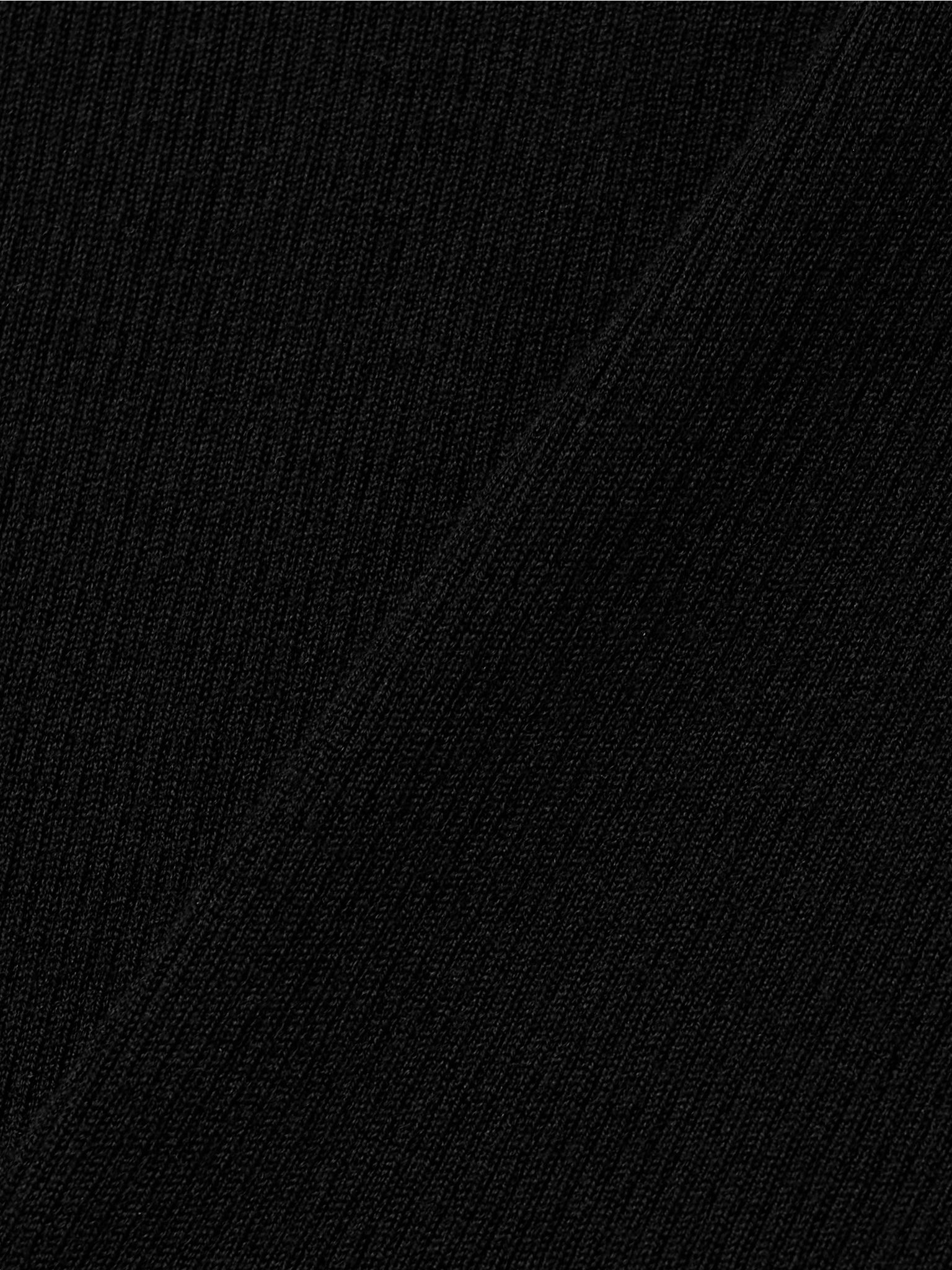 Celina ribbed wool-blend top Black - 4