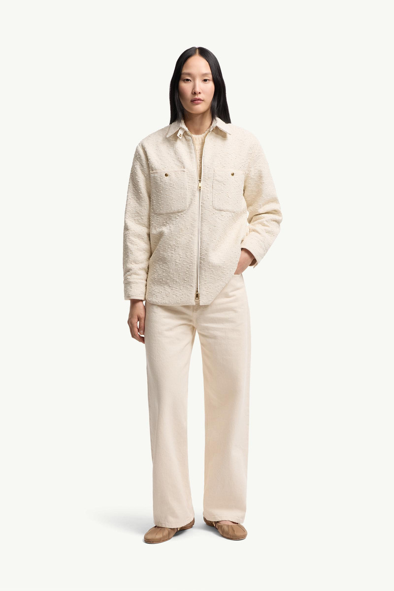 Moncler Cotton Blend Bouclé Down Shirt Jacket outlook