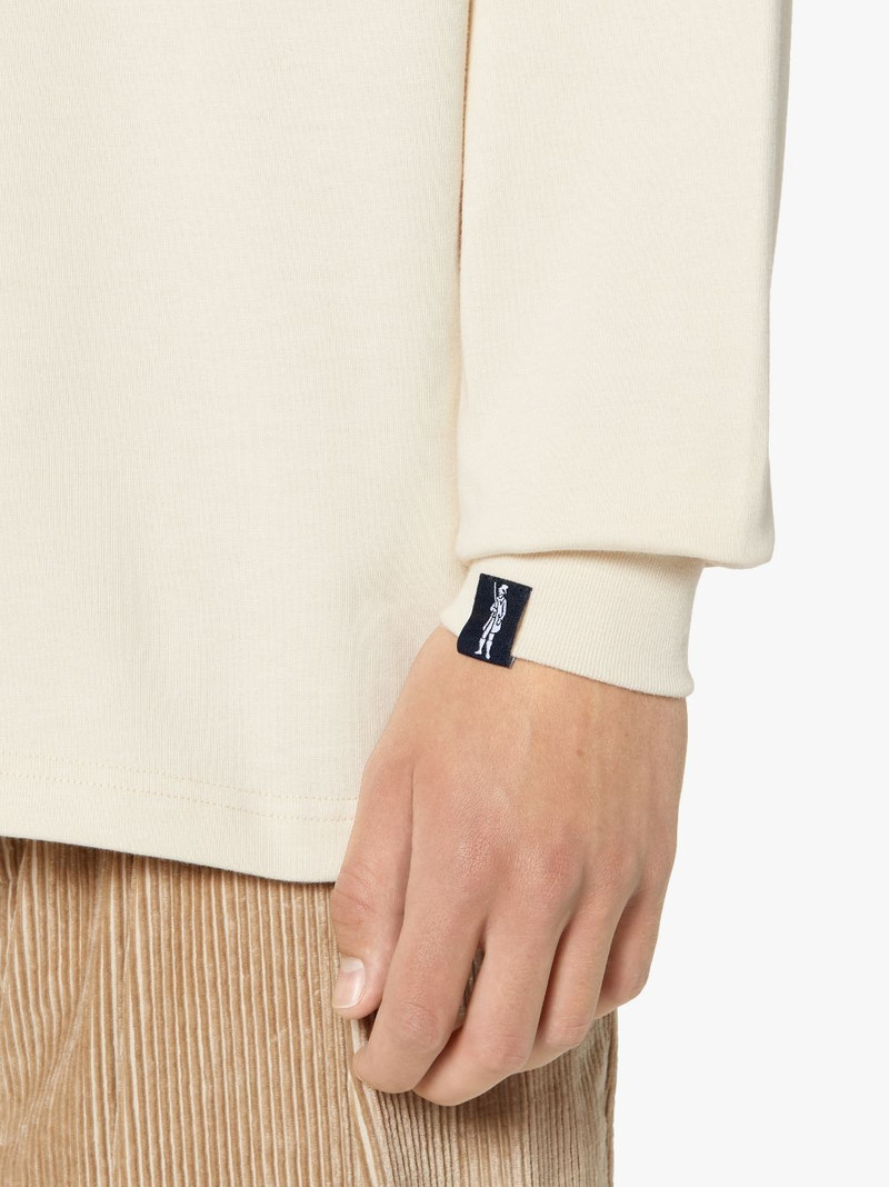 BONE WHITE X GREEN COTTON RUGBY SHIRT | GJM-201 6