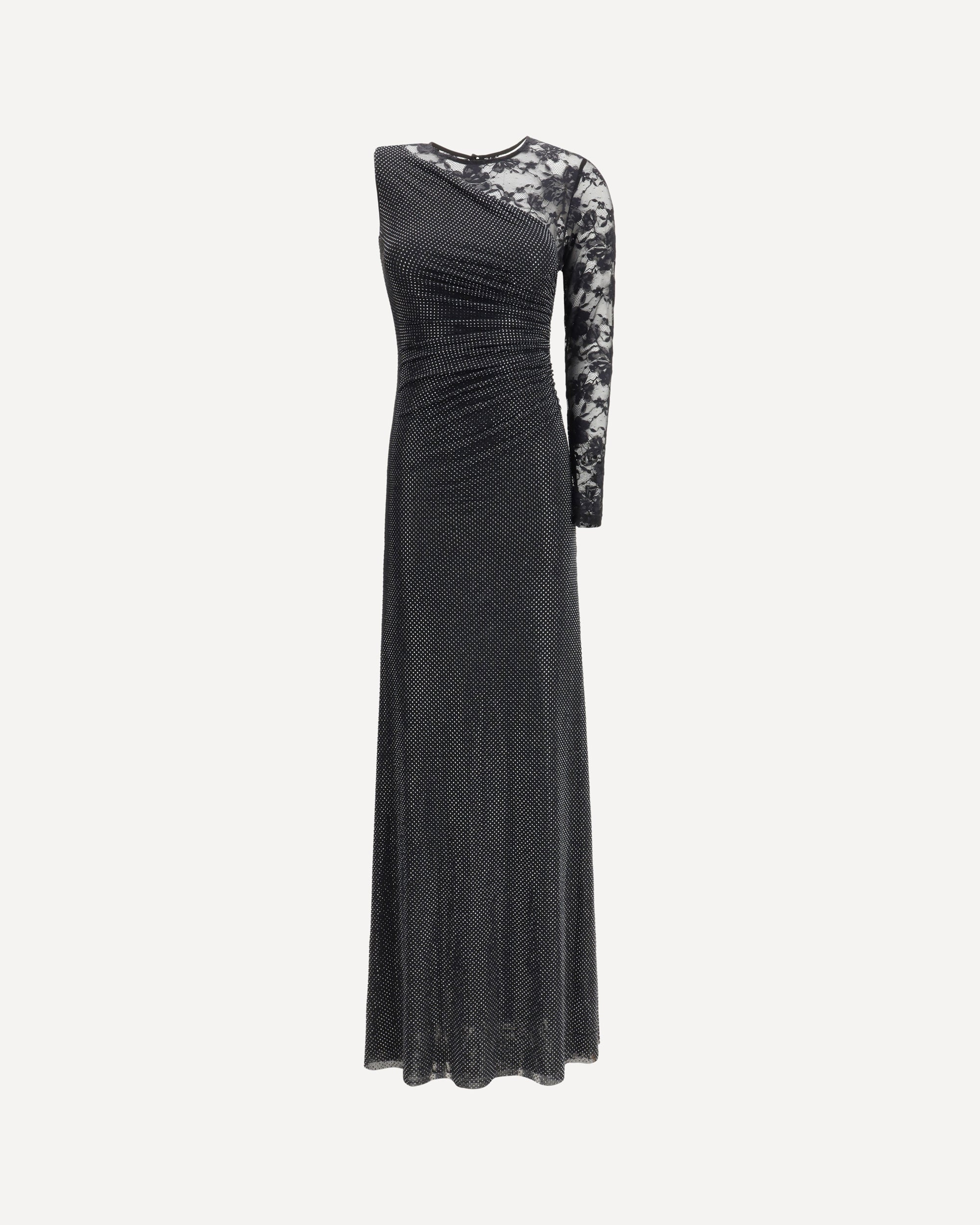 Lace and rhinestone long Dress - 1