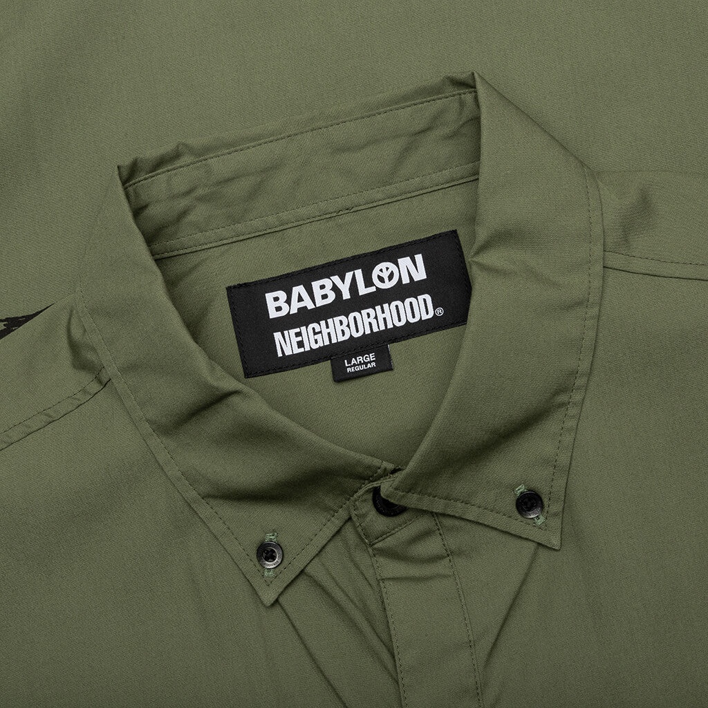 NEIGHBORHOOD X BABYLON BD SHIRT SS-2 - OLIVE DRAB - 3