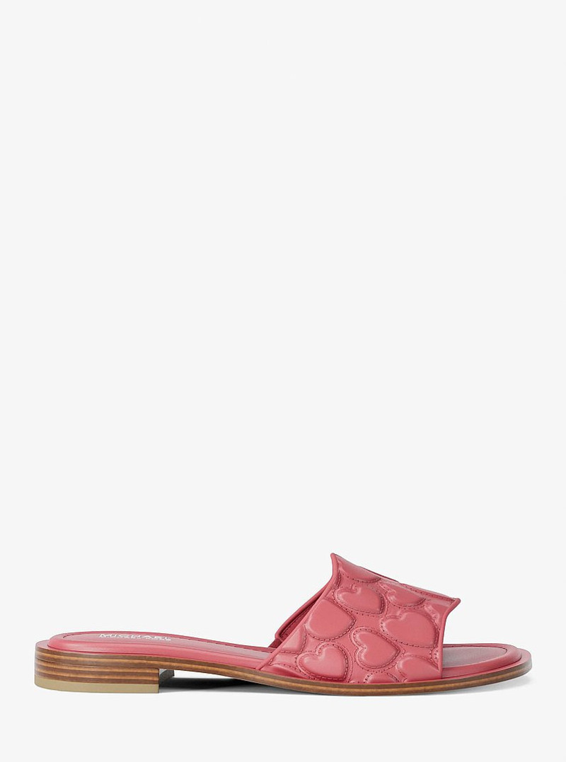 Hannah Heart Embroidered Slide Sandal 1