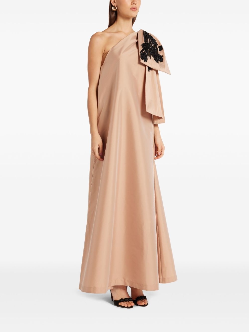 floral-embroidered maxi dress - 3