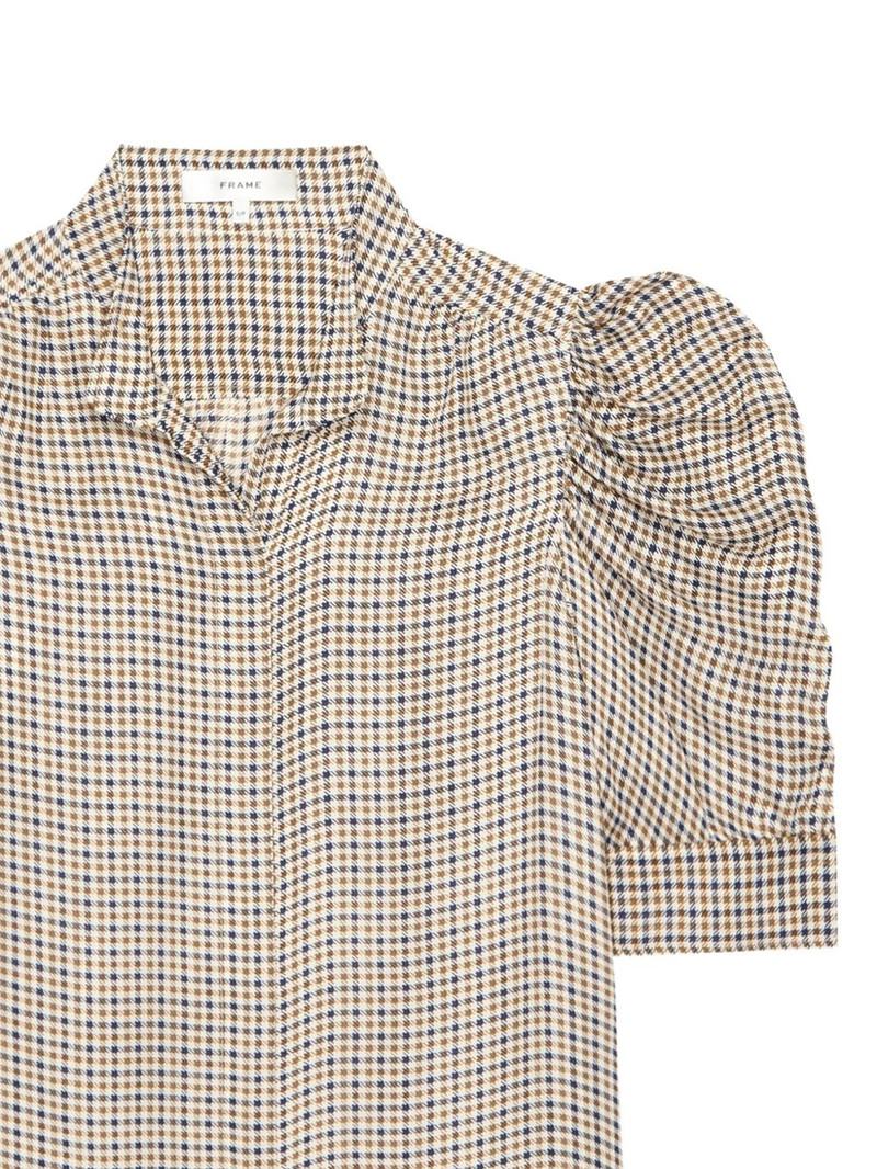 FRAME houndstooth puff-sleeve top outlook